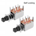 Uxcell Push Button Switch Dpdt 6 Pin 1 Position Self-locking Black 15pcs