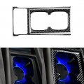 Teamwill Black Carbon Fiber Watercup Panel Trim Cover Decor For Honda Civic 8th 2006-2011 