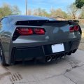Kuafu Rear Bumper Lower Diffuser Fins Compatible With 2014-2019 Chevrolet Corvette C7 2 Pairs Air Body Kit Gloss Black