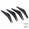 Kuafu Rear Bumper Lower Diffuser Fins Compatible With 2014-2019 Chevrolet Corvette C7 2 Pairs Air Body Kit Gloss Black