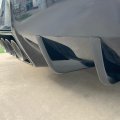 Kuafu Rear Bumper Lower Diffuser Fins Compatible With 2014-2019 Chevrolet Corvette C7 2 Pairs Air Body Kit Gloss Black