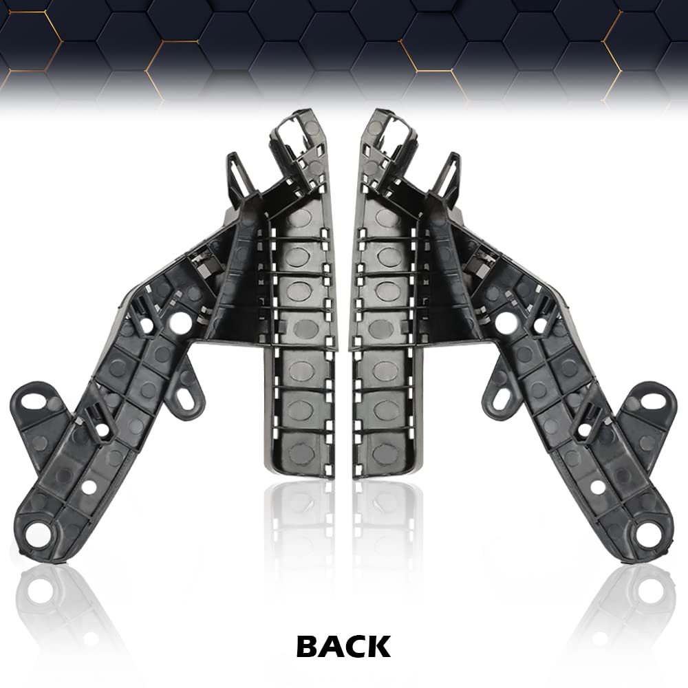 Front Bumper Bracket Retainer For 2013 2014 2015 Nissan Altima Sedan Left And Right Side Pair Black Polypropylene Replacement