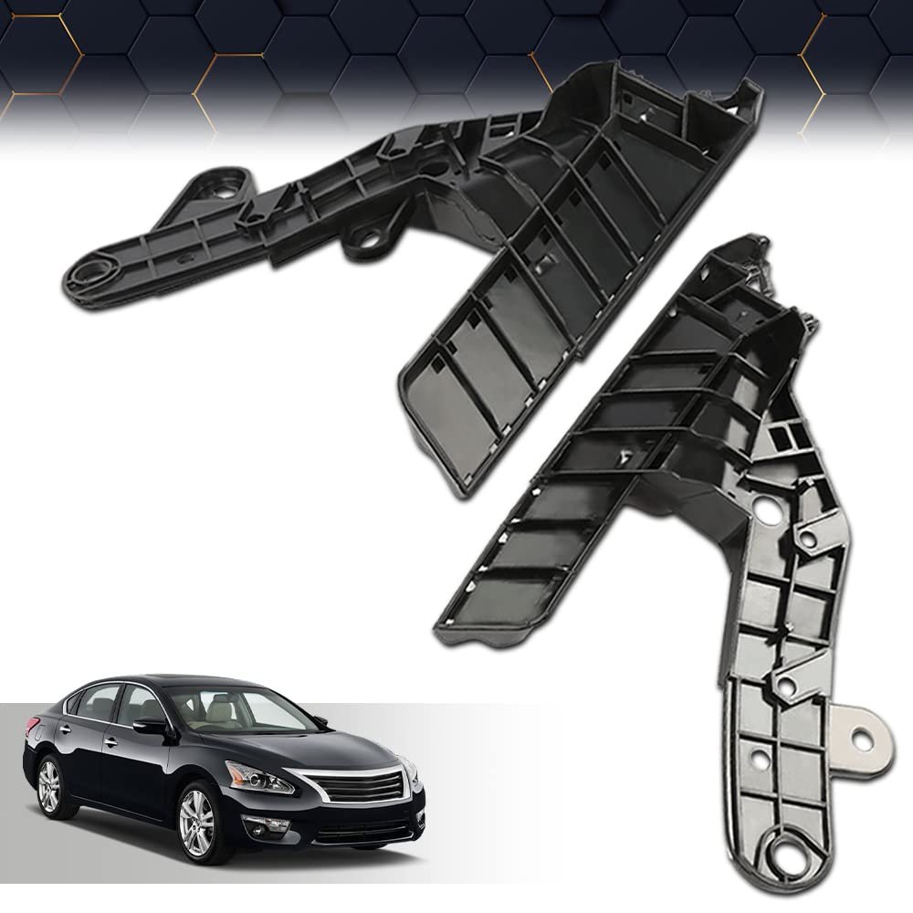 Front Bumper Bracket Retainer For 2013 2014 2015 Nissan Altima Sedan Left And Right Side Pair Black Polypropylene Replacement
