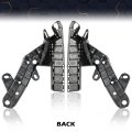 Front Bumper Bracket Retainer For 2013 2014 2015 Nissan Altima Sedan Left And Right Side Pair Black Polypropylene Replacement