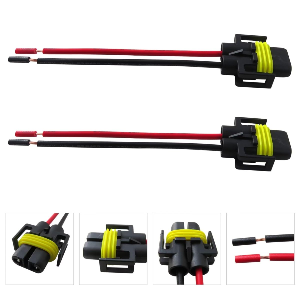 Two Harness Wire Pigtail Female S-h11 Head Light Low Beam Bulb Connector Fit For Nissan Sentra Sr Premium Sedan 4-door 2 0l