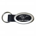 Au-tomotive Gold Mustang Black Oval Leather Key Chain Authorized Seller