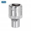 Uxcell 2pcs 3 8-inch Drive 6mm Cr-v 6-point Shallow Socket