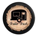 Firewood Series Trailer Trash Traveltrailer Camper Rv Spare Tire Cover Black 35 In 