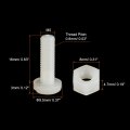 Uxcell 20 Pairs Nylon Screw Nut Assortment M5x16mm Slotted Pan Head Screws M5 Hex Nuts For Machinery Electronics White