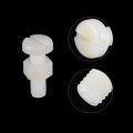 Uxcell 20 Pairs Nylon Screw Nut Assortment M5x16mm Slotted Pan Head Screws M5 Hex Nuts For Machinery Electronics White