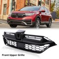 Pit66 Front Upper Grill Grille Compatible With Honda Cr-v 2020 2021 2022 71121tlaa60 Black