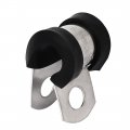 Uxcell 8mm Dia Epdm Rubber Lined P Clips Cable Hose Pipe Clamps Holder 2pcs