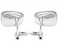 Set Of 2 Universal Chrome Folding Bar End Mirrors 7 8 Handlebars Motorcycle Atv Scooter Moped