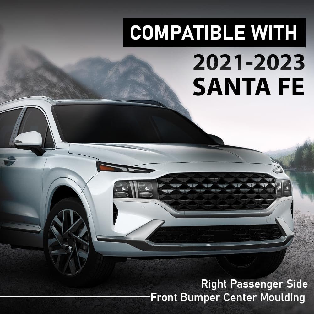 Front Bumper Center Molding Trim Right Passenger Side For Hyundai Santa Fe 2021-2023 86596s1600 86596-s1600