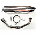 Wolf Rugby Ii 150 Scooter High Performance Exhaust Chrome 