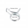 Uxcell Double Wire Spring Hose Clamp 6mm Inner Dia Fit 6 5-7 2mm Od Fuel Line Silicone Tube Clips Zinc Plated 10pcs