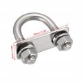 Uxcell U-bolts 2pcs 1 06 27mm Inner Width 58mm Length M10 304 Stainless Steel Round U Bolt With Nuts Washers Frame