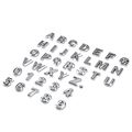 Metal Emblem Decal Logo Trim Badge Text Lettering Y Silver