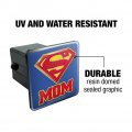 Superman Super Mom Shield Logo Tow Trailer Hitch Cover Plug Insert