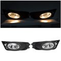 Hecasa Fog Lights Pair For 2009-2011 Honda Civic 4-door Sedan Replacement Ho2593124 Ho2592124 Front Bumper Lamp W Bulbs Clear 