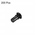 Uxcell Push Clip Rivet 4mm X 8mm Pcb Circuit Panel Nylon Fastener Black 200 Pcs