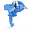 Drill Press Vise Clamp On Bench Vice Clamp 50mm Jaw High Hardness 360 Degree Rotation Universal Table 2in 1 5kg Blue 