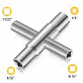 4 Way Sillcock Key Wrench Set Multi Functional Utilities Water For Stopcock Spigots Wall Hydrant Control Cabinet And Valves 2