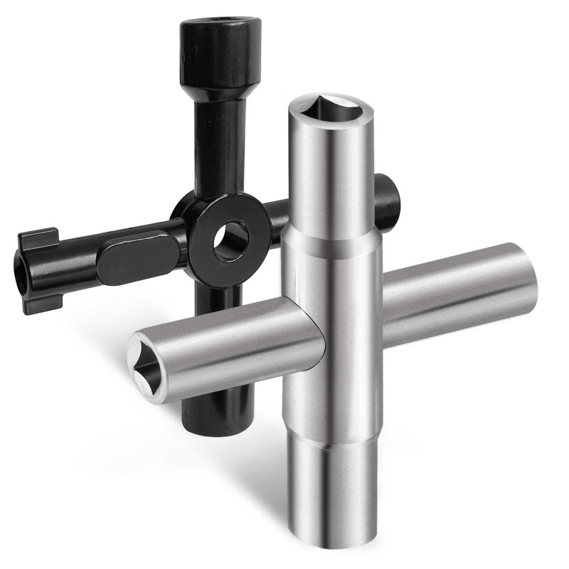 4 Way Sillcock Key Wrench Set Multi Functional Utilities Water For Stopcock Spigots Wall Hydrant Control Cabinet And Valves 2