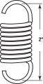Handyman Springs Sp 9614 Extension Spring Steel Construction Nickel-plated Finish 0 105 Ga X 3 4 In 2 Single Loop Open Pack