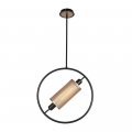 Eurofase 37109-011 Seamore Golden Brass Metal Mash Roller Ring Pendant Light 1-light 60 Watt 19 H X 5 W Black 