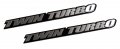 Erpart 2 X Pair Set Twin Turbo Aluminum Emblems Badges
