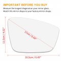 X Autohaux Right Passenger Side Heated Mirror Glass Replacement W Backing Plate For Volkswagen Jetta 2011-2018 Beetle 2012-2016
