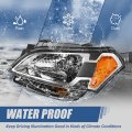Auto Dynasty Facotry Style Headlights Assembly Compatible With Soul 2010-2011 Driver And Passenger Side Black Housing Amber