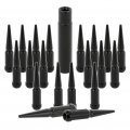 Lug Nuts 20pcs Key 1pc 4 5 Inches Tall 12x1 Black Spline Tuner Racing Fits For Lexus Toyota 1986-2016 