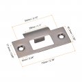 Uxcell Door Strike Plate 70mm X 40 3mm 304 Stainless Steel Latch Deadbolt With Box For Frame Jamb Dark Grey
