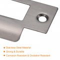 Uxcell Door Strike Plate 70mm X 40 3mm 304 Stainless Steel Latch Deadbolt With Box For Frame Jamb Dark Grey