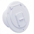 X-haibei Rv Trailer Camper Electric Power Cord Cable Hatch Round Fits 2-3 4 Inches Dia Hole Flip Up Cover White 