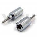 Xkh- Motorcycle No Cut Frame Slider Crash Protector Compatible With 2003 2004 Suzuki Gsxr 1000 Gsx R Chromed B01725vf4k
