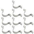 10 Pcs 40mm Heavy Duty 2 Hole U-tube Strap Clamp Stainless Steel 304 Rigid U Bracket Pipe Used For Plumbing Petrochemical Power 