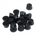 Antrader Rubber Feet 24 Pack Black Color Bumpers Pads Tapered With Washers 1 X 0 6 