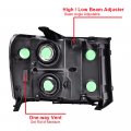 G-plus Headlights Replacement For 07-13 Gmc Sierra 1500 07-14 2500 Hd 3500 Headlamps Left And Right Side Cleara Lensa Black