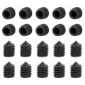 40pcs Set Screws M4x5mm Carbon Steel Cone Point Hex Socket Grub For Machinery Home Repairs And Fixtures Black 