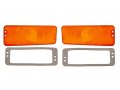 Parking Lamp Lenses With Gaskets Left Right Pair 1965-66 F-series Pickup Truck F100 250 350 Ebc5tz-13208kt 