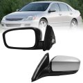 Dasbecan Driver Side Mirror For 2003-2007 Honda Accord Left Door Mirrors With Manual Folding Power Glass Replace Ho1320152 