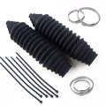 Teamwill Universal Silicone Rack And Pinion Steering Boot Gaiter Kit Black
