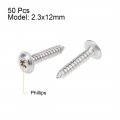 Uxcell 2 3x12mm Self Tapping Screws Phillips Pan Head With Washer Screw 304 Stainless Steel Fasteners Bolts 50pcs