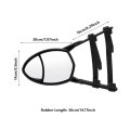 360 Degrees Adjustable Clamp On Tow Mirrors For Most Vehicle Car Rvs Abs Glass Material