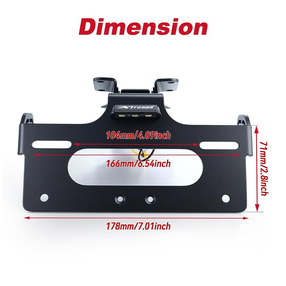 Motorcycle Fender Eliminator Tail Tidy For Mt07 Mt-07 2025 2026 Aluminum License Plate Holder Kit With Led Light M10 Turn