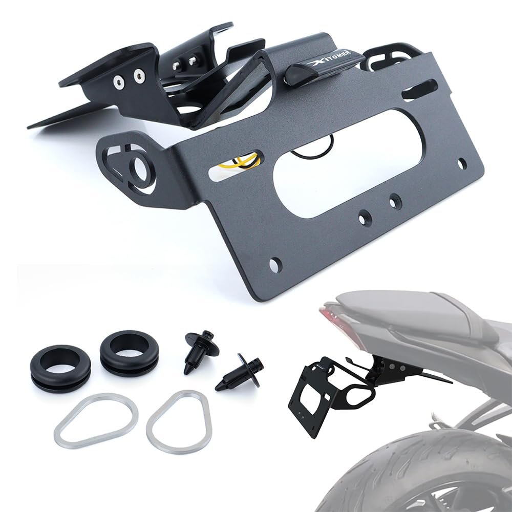 Motorcycle Fender Eliminator Tail Tidy For Mt07 Mt-07 2025 2026 Aluminum License Plate Holder Kit With Led Light M10 Turn