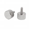 Uxcell M3x8mm Nickel Plated Flat Head Knurled Thumb Screw 10pcs For Computer Pc Case